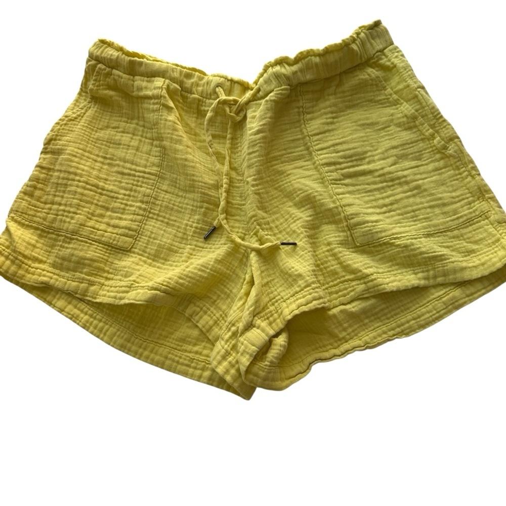 GAP High Waist Yellow Women's Cotton Shorts, Large